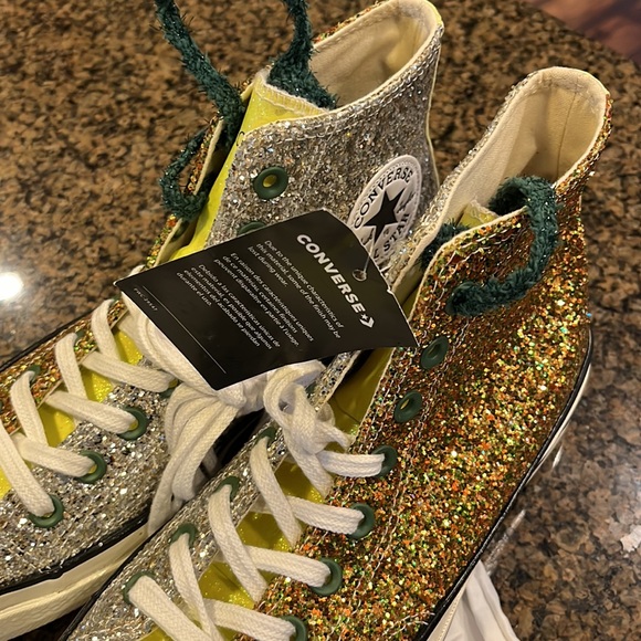 Converse X JW Anderson Chuck silver and gold glitter UNISEX MEN 7.5  WOMENS 9.5 - Picture 14 of 16